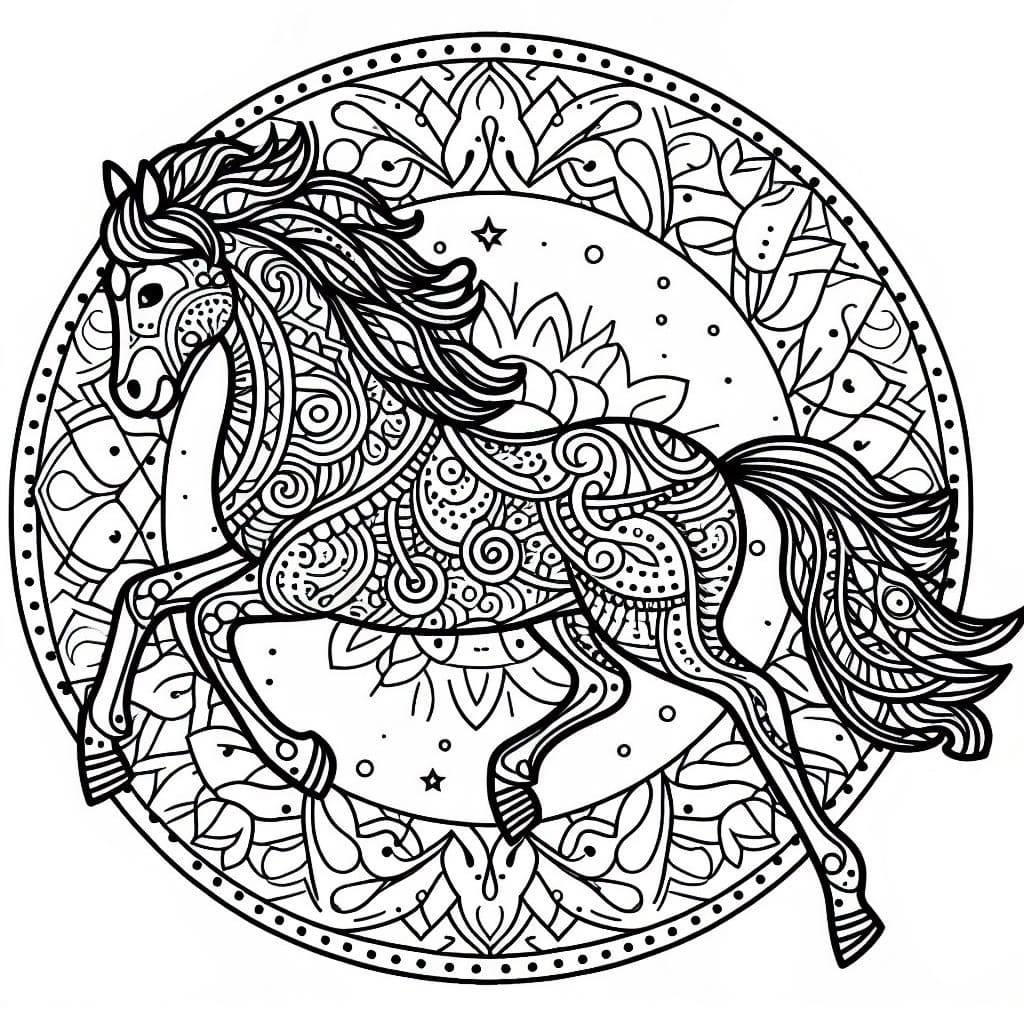 Mandalas Cheval 11